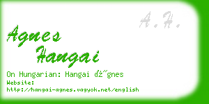 agnes hangai business card